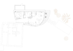 Půdorys (Sodomka Sodomková Architekti, dům Hruška)