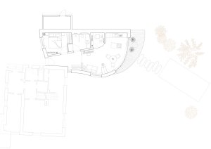 Půdorys (Sodomka Sodomková Architekti, dům Hruška)