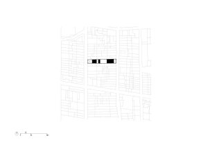 HARQUITECTES, cihlový dům č.p. 1014, situace, výkres