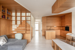 Spodní obytná  místnost (Interiér domu Ke Káčatům v Brně, studio AEIOU)