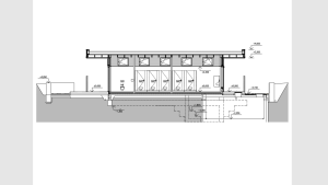 Veřejné WC Petřín, řez, DESIGN Arcom