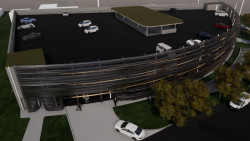 Parkovací dům v Dolních Břežanech, Franek Architects, Vašiarchitekti - vizualizace