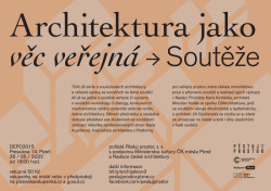 Architektonické soutěže budou tématem další z cyklu přednášek Architektura - věc veřejná