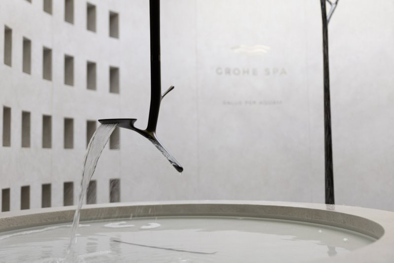 Aqua Tree jako součást nové kolekce GROHE SPA, představené na Milan Design Weeku.