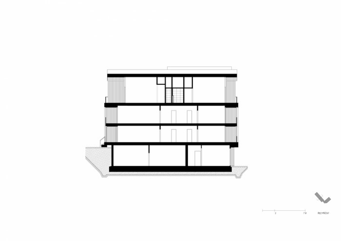 Tee House Beskydy, CMC architects, řez