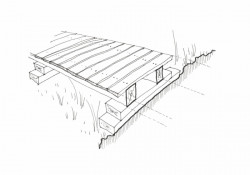 Vizualizace - dřevěný chodník