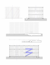 Obnova památníku Tomáše Bati ve Zlíně, řezy, TRANSAT architekti