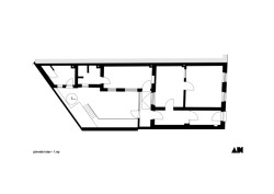 Půdorys - původní stav 1. NP (Rodinný dům v Kohoutovicích, Ateliér Kopecký)