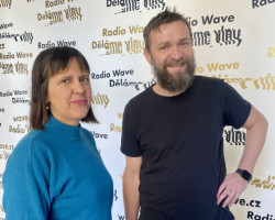 Karolína Vránková a Jiří Ledinský při rozhovoru na Radiu Wave