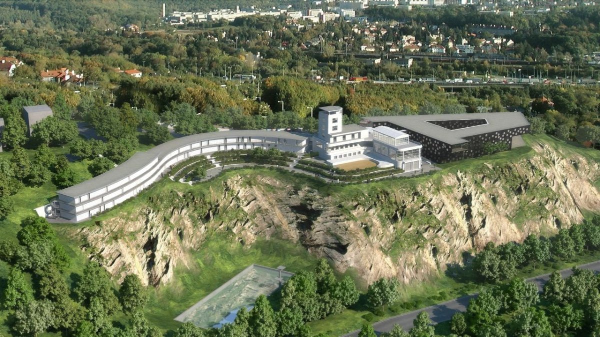 Vizualizace rekonstrukce stávajícího objektu Barrandovských teras a nových budov – foto