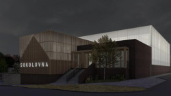 Sokolovna v Řeporyjích, archicraft, vizualizace.