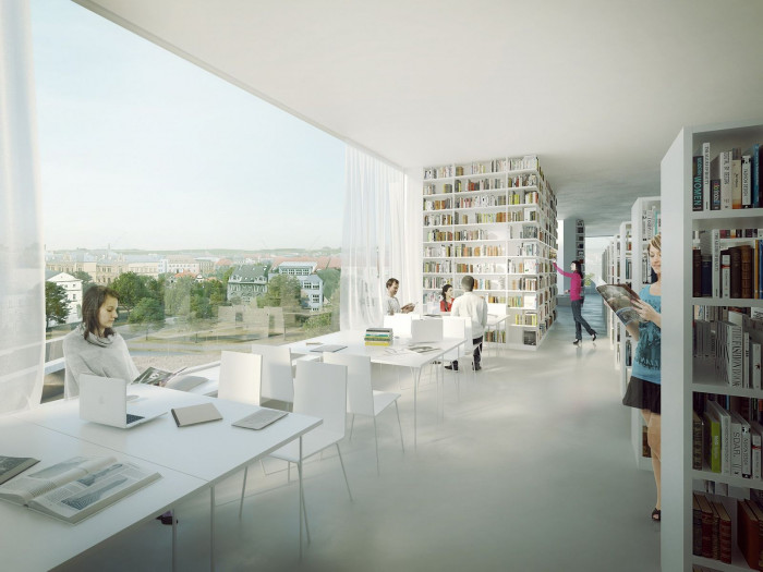 Projektil architekti, Jihočeská vědecká knihovna, 3. místo, vizualizace