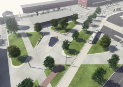 Multimodální uzel veřejné dopravy v Pardubicích, vizualizace, Med Pavlík architekti s.r.o.