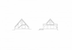 Chata pod Bukovou, Mjölk architekti, řez dům