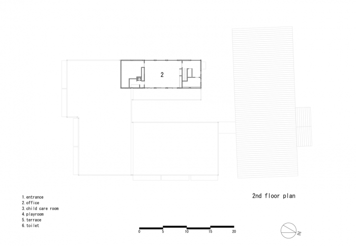 HIBINOSEKKEI + Youji no Shiro, OA Kindergarten, půdorys 2. NP – foto