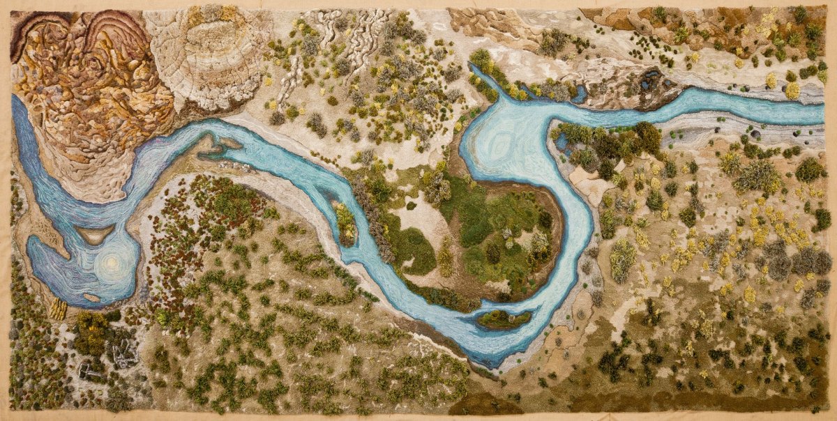 Alexandra Kehayoglou, Santa Cruz River, Tapestry, 2016-2017