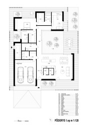 Rodinný dům v obci Borinka na Slovensku, ateliér Kubis Architekti: Půdorys