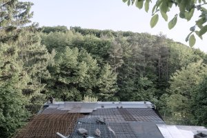 Rodinný dům Pernek, ksa_studeny: Výhled ze střechy do okolního lesa