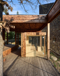 Sauna a terasa (Dům Medník, päivä architekti)