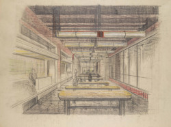 Marie Davidová (spolupr. Josef David a Jan Adámek): bufet pro severní vestibul stanice metra Moskevská (Anděl), 1984