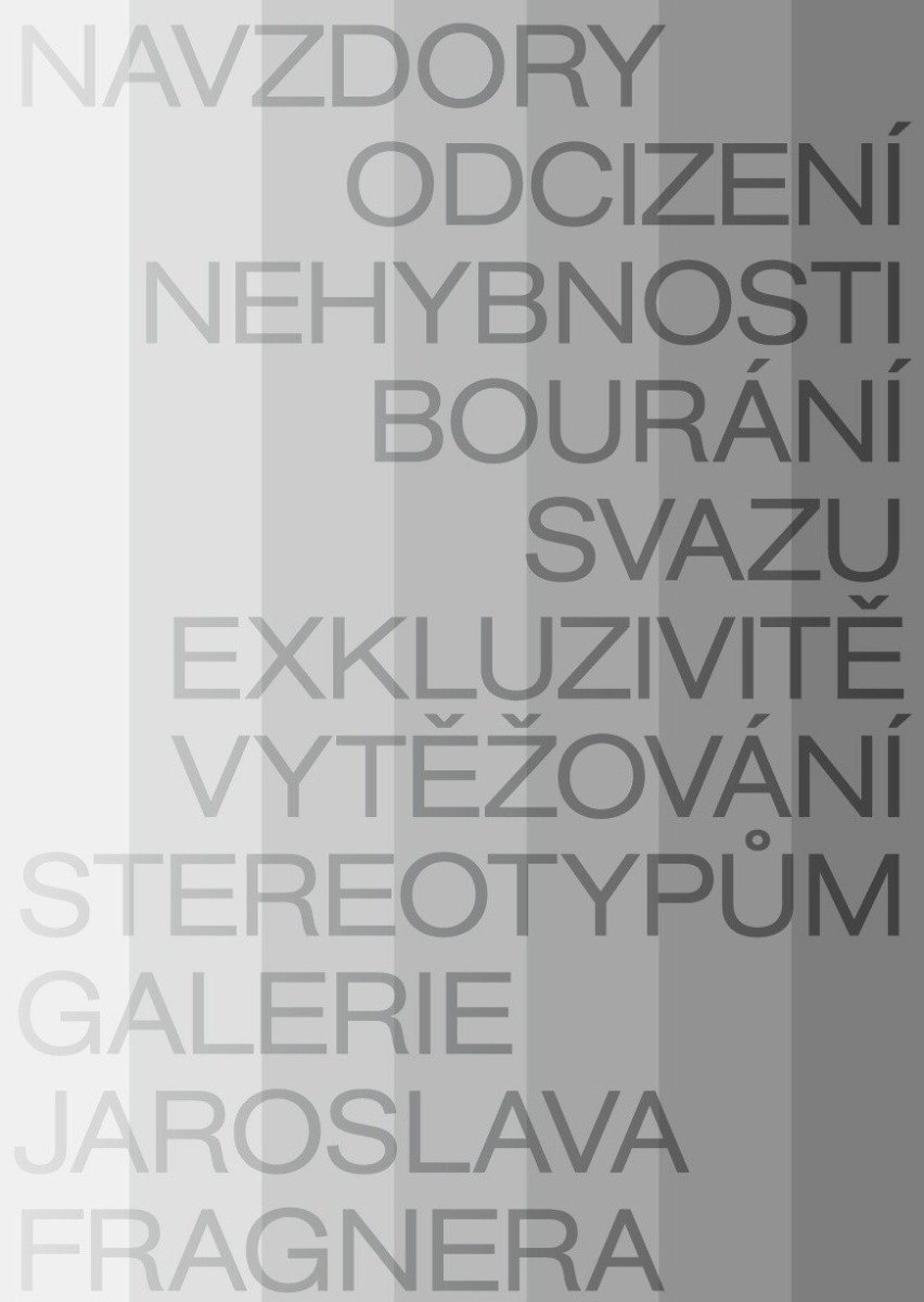 Vizuál k výstavě NAVZDORY / architekti 1969–1989–2019, která proběhne v Galerii Jaroslava Fragnera.