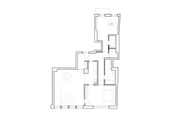 Půdorys (Byt Masna, Iva Hájková Studio)