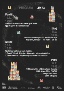 23. ročník studentské soutěže Ještěd f Kleci, plakát - program, zdroj : Ještěd f Kleci