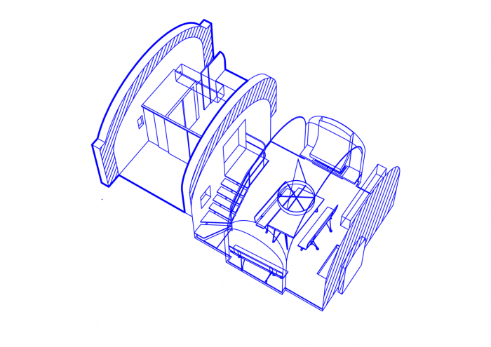 ORA, Vinný sklep U Modráka, axonometrie – foto