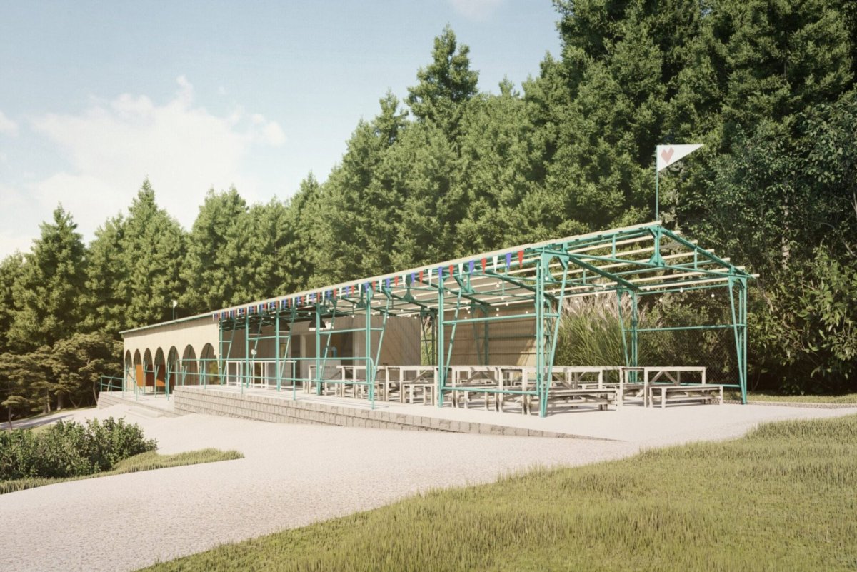 Lesní koupaliště a budoucí šatny
