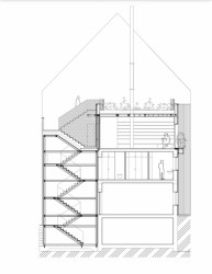 Přestavba rodinného domu Hlubočepy, R.U.A., řez C-C