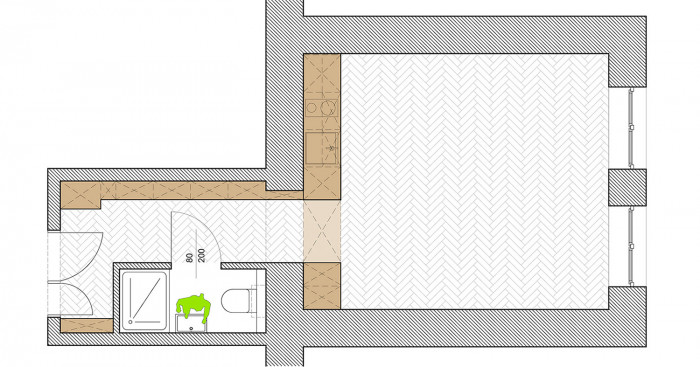 Smart byty, Peter Fritsch, půdorys bytu 2