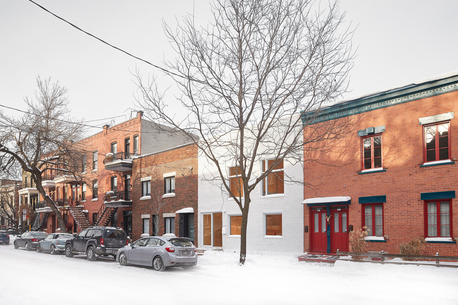 Rekonstrukce domku od Jean Verville architecte v kanadském Montrealu
