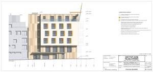 Ing. arch. Milan Hrůza, bytový dům Veleslavínská - pohled severní