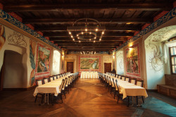 Pohled do historického sálu po rekonstrukci