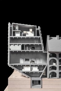 Rekonstrukce a dostavba pražské Invalidovny, Petr Hájek Architekti, model.
