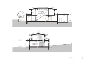 Rodinný dům s hnízdem, ARCHCON atelier: Řezy
