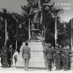 Historická fotografie Jiráskových sadů v Litoměřicích