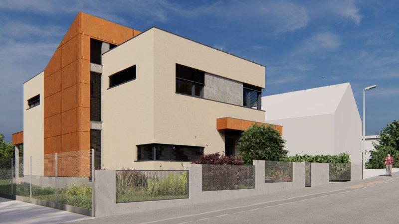 Na předměstí desetitisícového západočeského města roste moderní rodinný dům. Za jeho architekturou stojí Petr Sladký, projekční část zajistila kancelář AW Projekt. (na obrázku vizualizace)