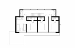 Rodinný dům v Beskydech, půdorys 2np, Kamil Mrva Architects