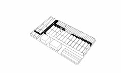 Nantes Saint - Nazaire higher school of fine arts, axonometrie,  Franklin Azzi Architecture