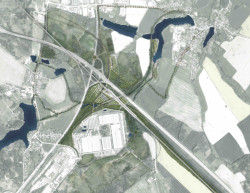 Návrh terminálu vysokorychlostní železnice v Pávově na okraji Jihlavy. Česko-francouzský tým monom a AREP ARCHITECTS zvítězili v architektonické soutěži.