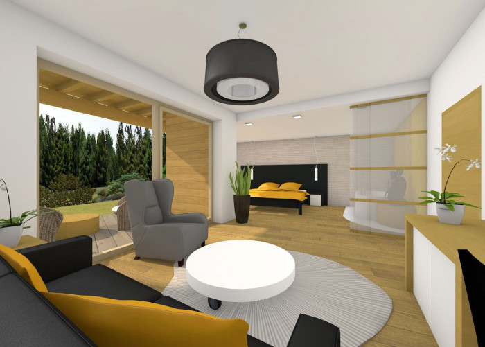 ARCHCON atelier - Hotelové apartmány podle Feng-shui - vizualizace