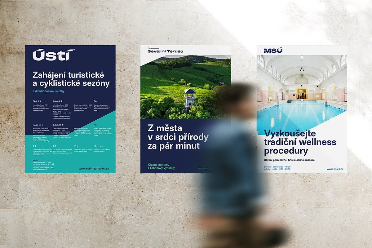 Nová vizuální identita Ústí nad Labem od studia Trifor