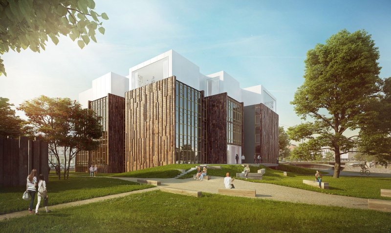 Projektil architekti, Jihočeská vědecká knihovna, 3. místo, vizualizace