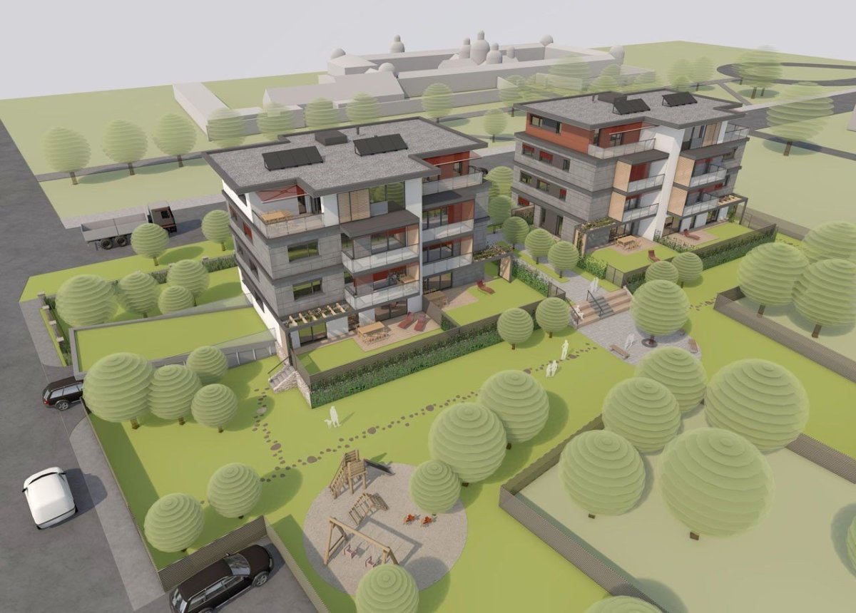 ARCHCON atelier, Pasivní bytové domy na Bílé Hoře - vizualizace
