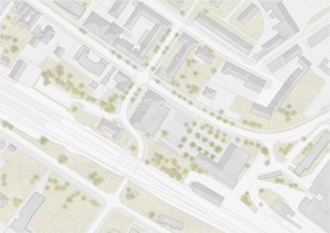 Revitalizace areálu Sokolovny v Rokycanech, Rusina Frei architekti / Martin Rusina, Martin Frei, Gabriela Sládečková, situace