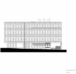 Polyfunkční dům Kvítková, východní pohled, Chládek architekti