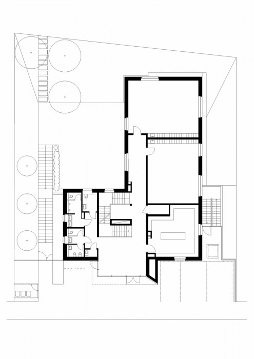 Pavilon Baarova, půdorys 1NP, Aulík Fišer architekti