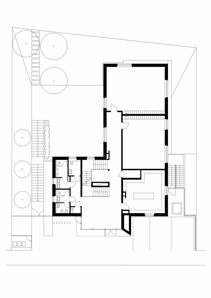 Pavilon Baarova, půdorys 1NP, Aulík Fišer architekti