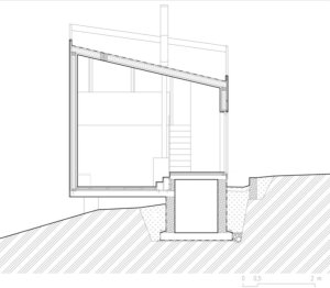 Chata v Liptálu, Ellement Architects/ Hana Maršíková, Jitka Ressová, řez